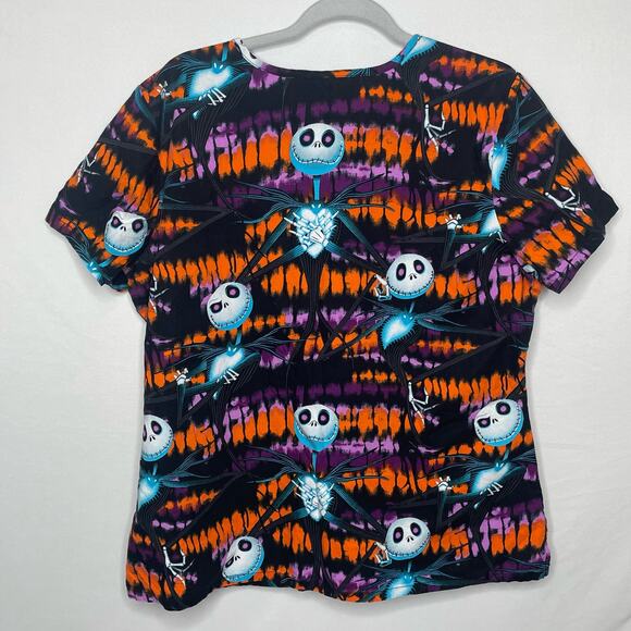 Disney Tim Burton's Nightmare Before Christmas Scrub Top- L - Picture 3 of 3